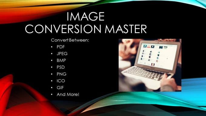 I will convert photo between jpeg, png, Photoshop, bmp, ico, PDF