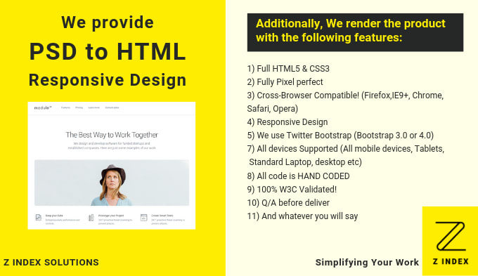 I will convert psd to html responsive, xd to html, figma to html with bootstrap