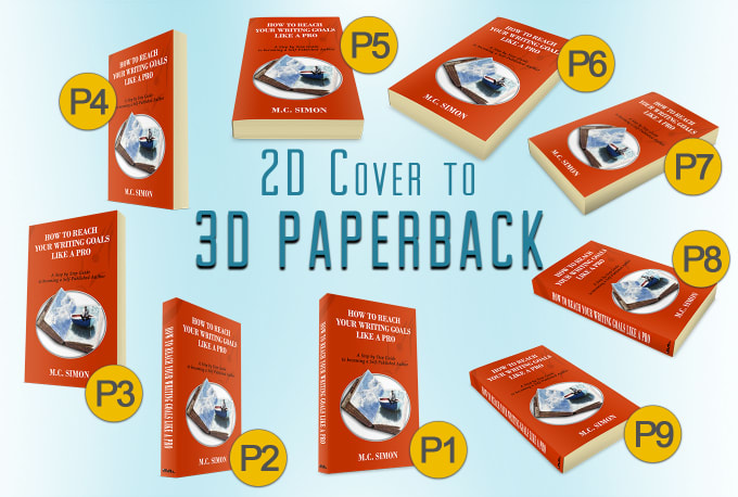 I will convert your 2d ebook cover into a 3d paperback