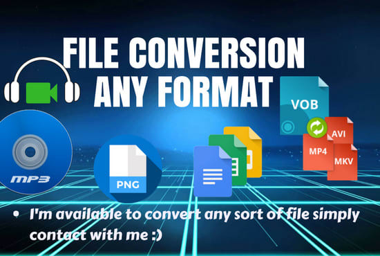 I will convert your files in your required format