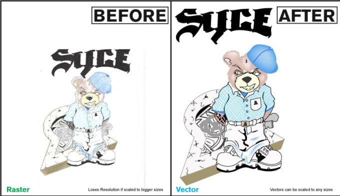 I will convert,redraw,vectorize your sketch into vector in 3 hours