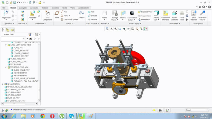 I will create 2d and 3d model on autocad and creo parametric