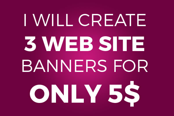 I will create 3 web site banner ad