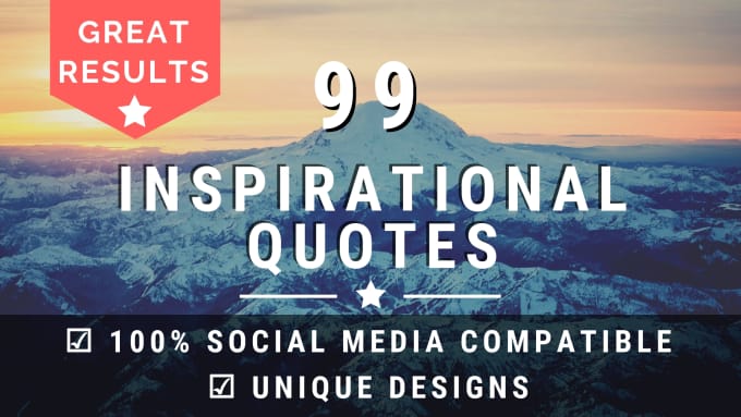 I will create 99 inspirational image quotes with logo in 24h