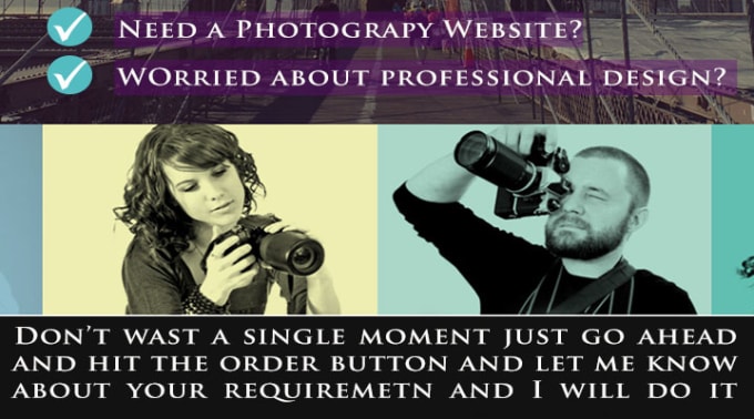 I will create a photography website for you