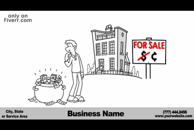 I will create a real estate selling property whiteboard video