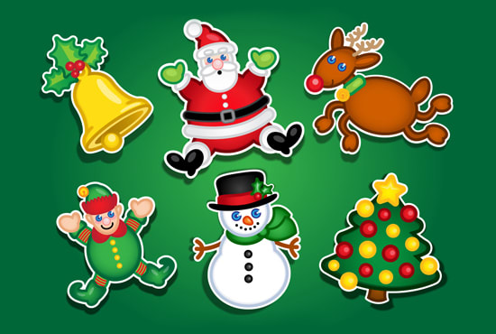 I will create an amazing christmas sticker