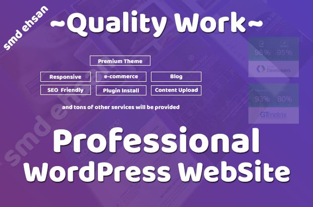 I will create an amazing wordpress website for you