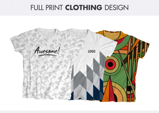 I will create an awesome full print clothing design