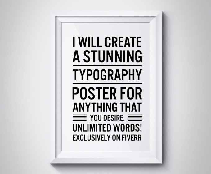 I will create an awesome typography poster