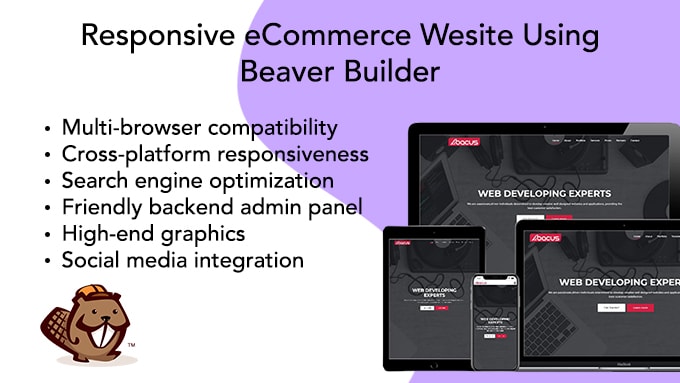 I will create an ecommerce website using beaver builder