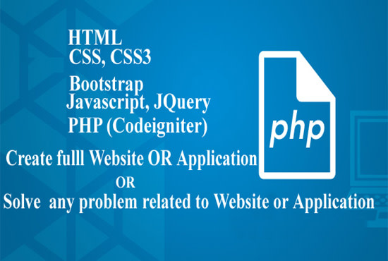 I will create and fix php websites and applications