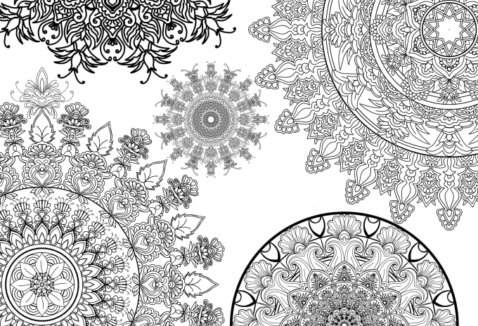 I will create designs for adult coloring books