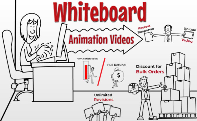 I will create eye catching whiteboard  animation videos in 24h