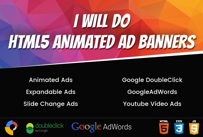 I will create html5 animated banners and html5 gwd ad banners