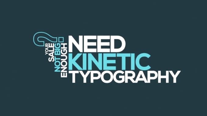 I will create kinetic typography video