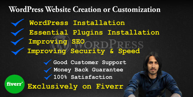 I will create or customize wordpress website with SEO