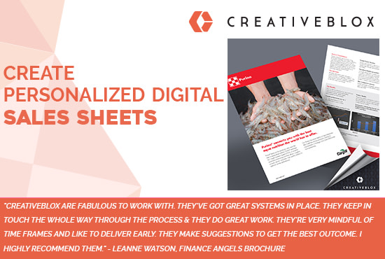 I will create personalized digital sales sheets