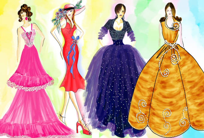 I will create stunning fashion illustrations and designs of your choice