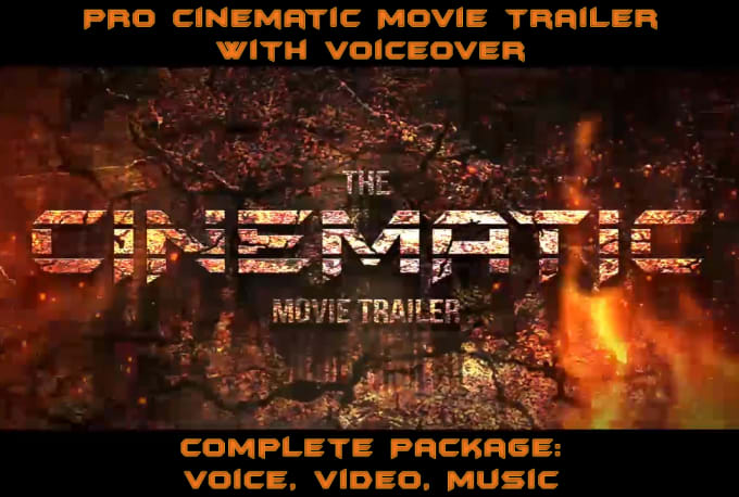 I will create this pro epic cinematic movie trailer with voiceover