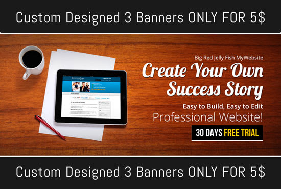 I will create web banners for you