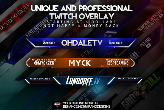 I will create you a animated and unique twitch overlay