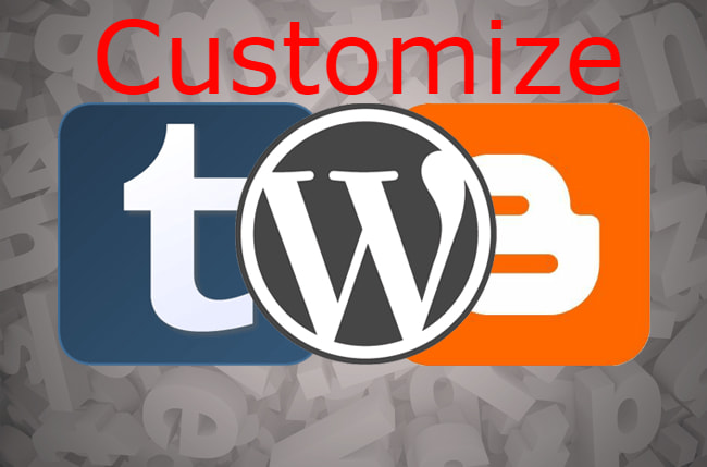 I will customize fix blogger wordpress tumblr website