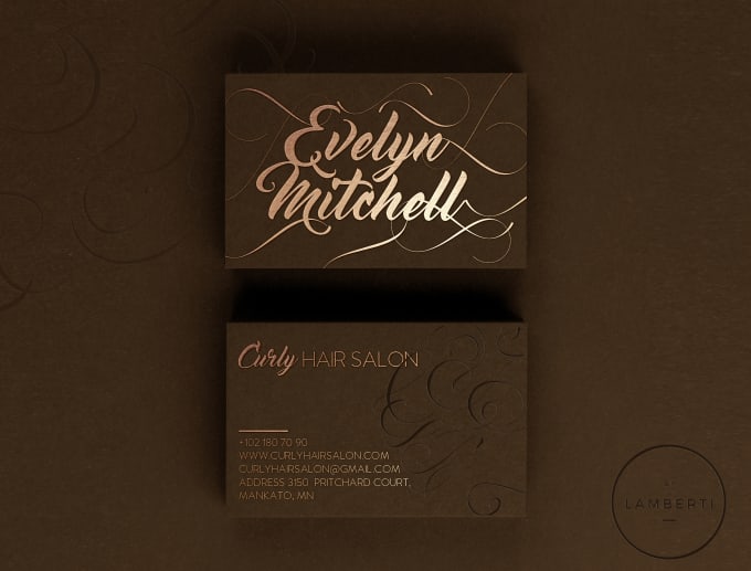 I will design a business card to print for foil or embossed