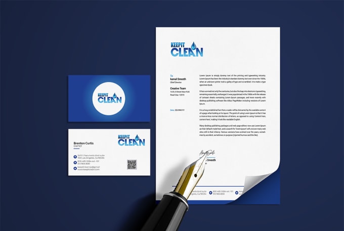 I will design  a double sided business card and letterhead