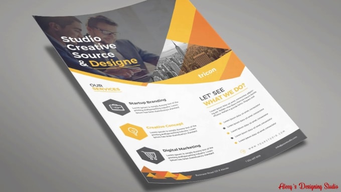 I will design a professional flyer poster brochure