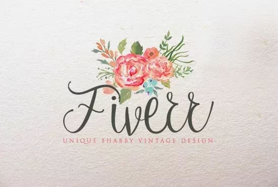 I will design a shabby chic or vintage logo