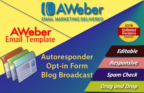 I will design aweber responsive email template