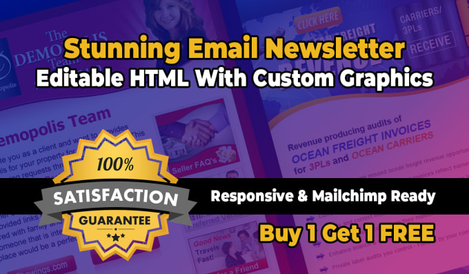 I will design custom html emails and newsletters layouts