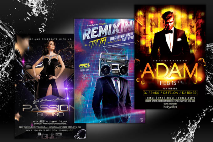 I will design event flyer and posters within 24 hours