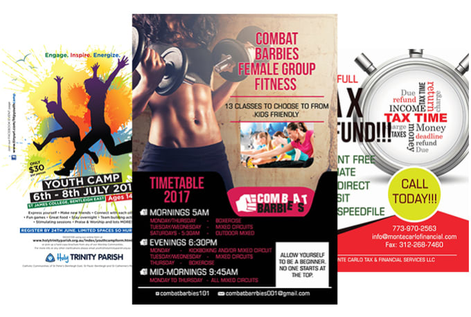 I will design flyers for all kinds of events