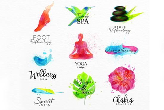 I will design killer watercolor spa,beauty,yoga business logo