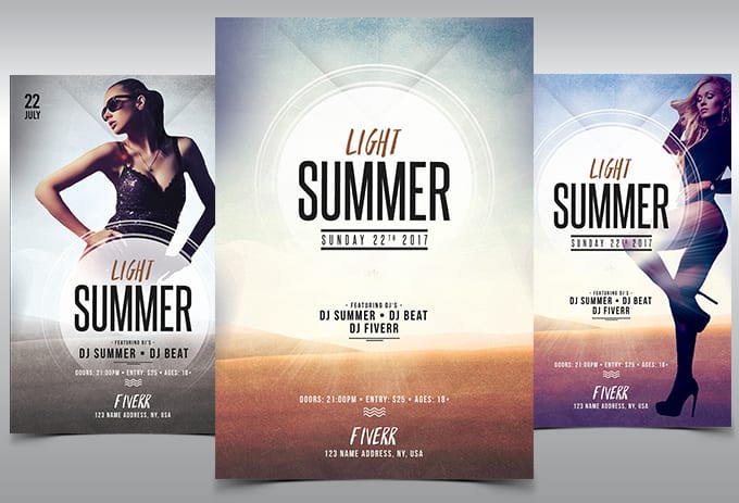 I will design minimalistic party flyers