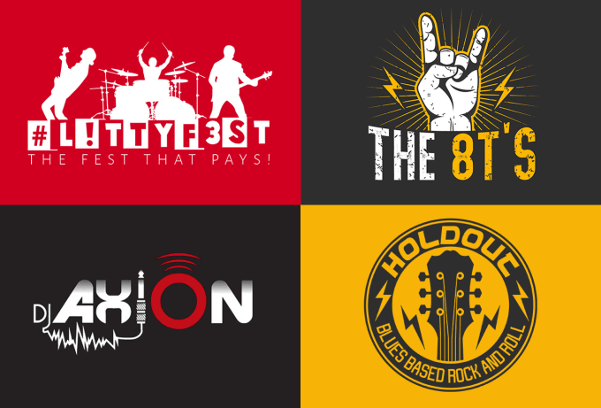 I will design music logo for dj, musician, artist,  rock, metal band and bandcamp