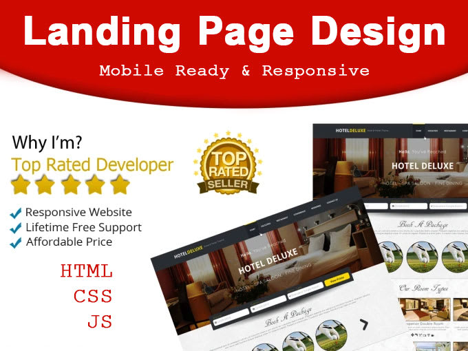 I will design professional landing page