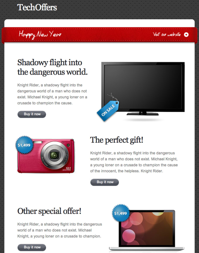 I will design responsive email template