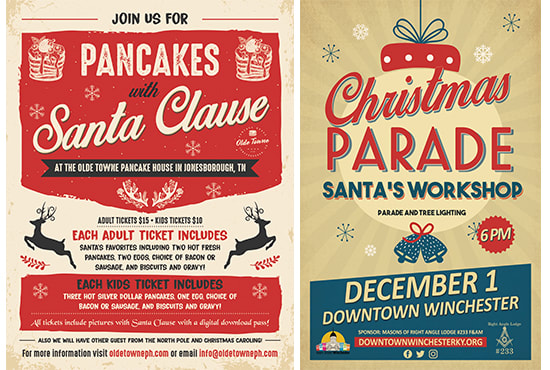 I will design retro or modern christmas flyer and poster