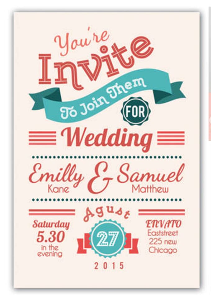 I will design simple or retro invitation for any occasion