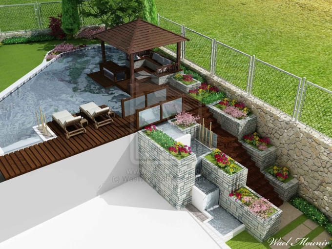I will design your Landscape beautifully