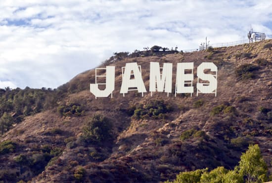 I will design your Name on HollyWood Hills