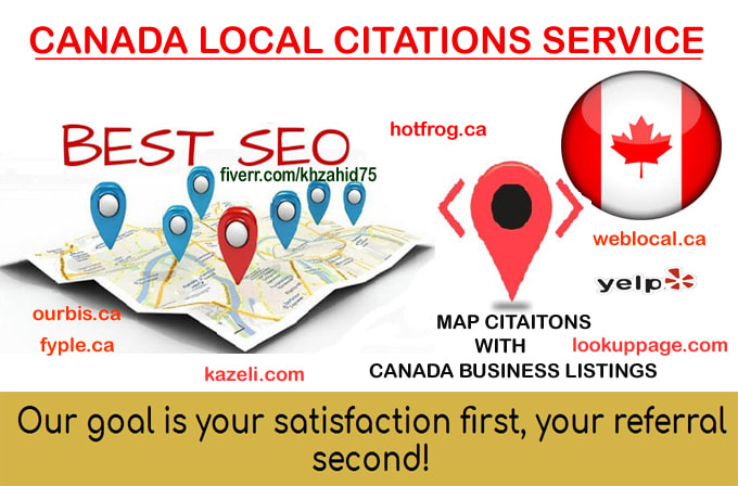 I will do 100 local listings for canada business