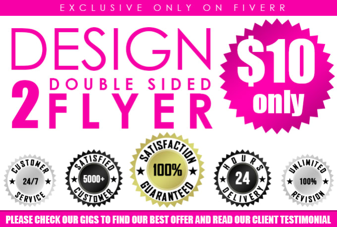 I will do 2 flyer design or double sided ads