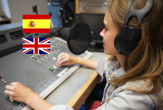 I will do a latin spanish female voiceover in a professional studio