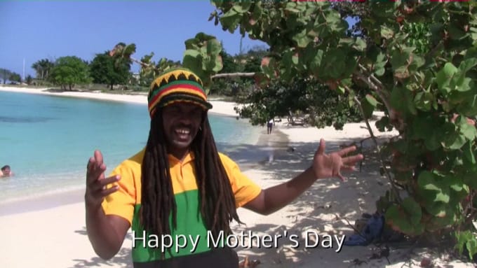 I will do awesome mothers day greetings from jamaican beach