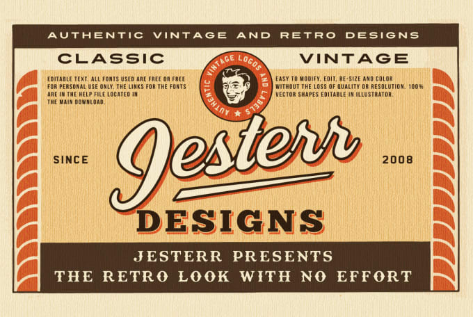 I will do classy vintage logo