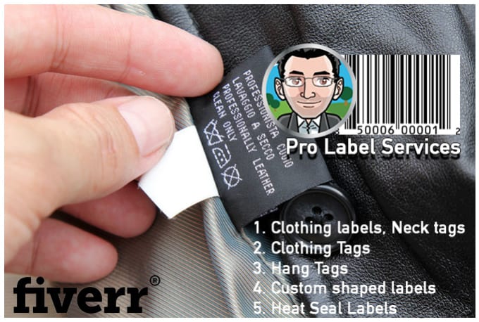 I will do Clothing Labels, Tags, Heat Seal, Care Label Design